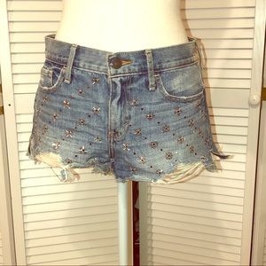 Abercrombie rhinestone detail short shorts